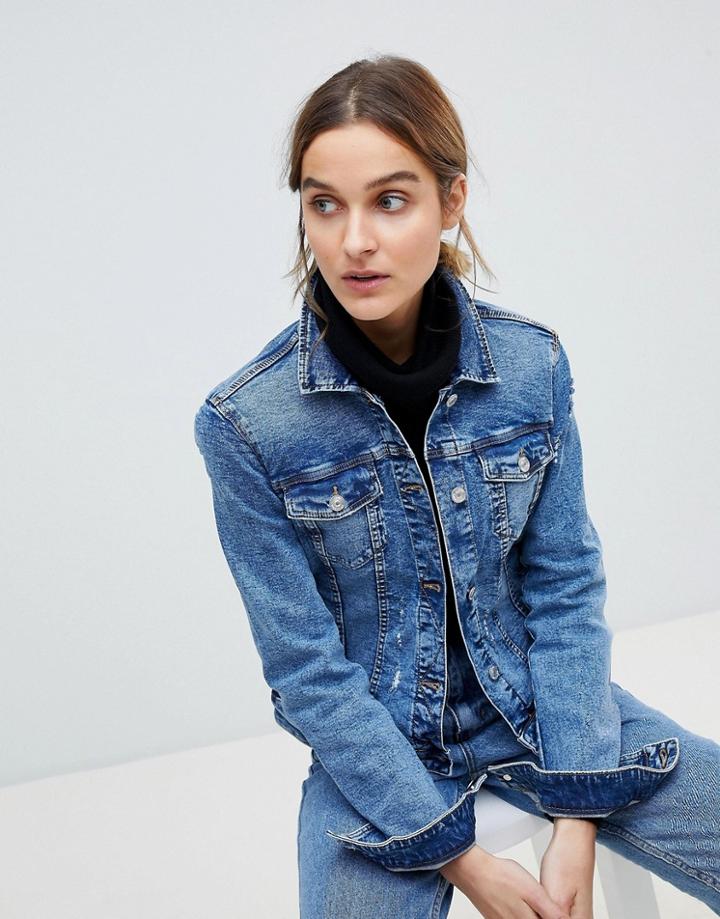 Stradivarius Denim Jacket - Blue