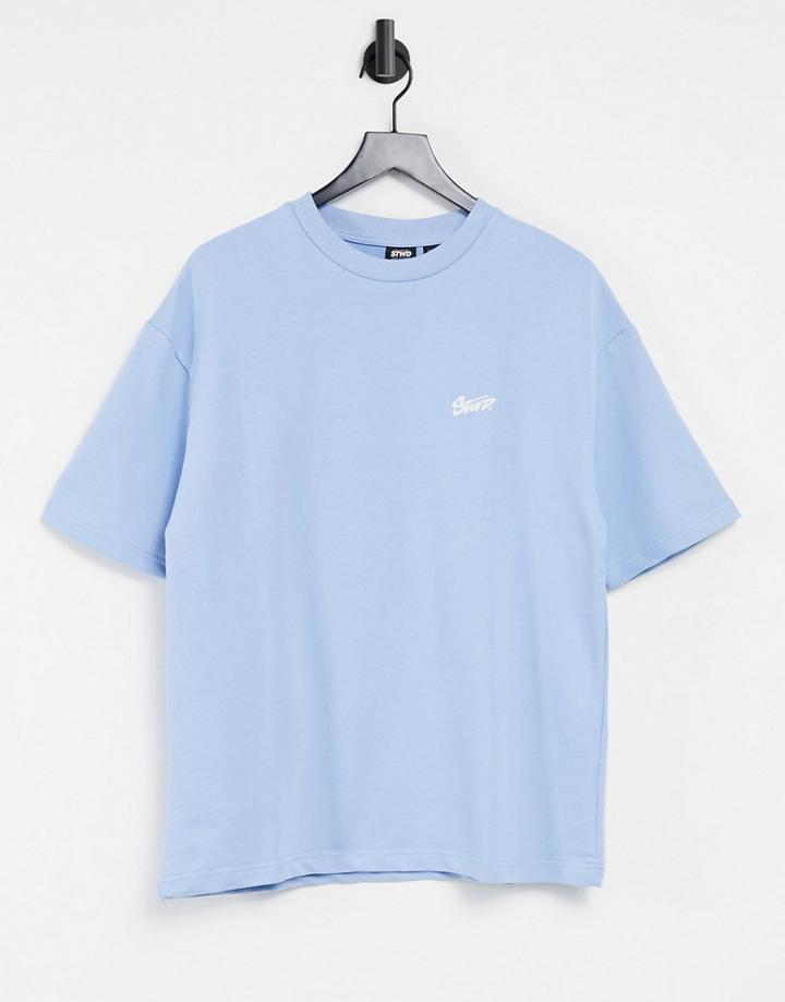 Pull & Bear Set T-shirt In Light Blue-blues