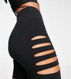 Hiit Legging Shorts With Cut Outs In Black