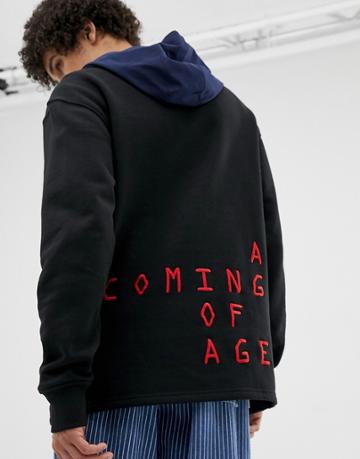 Lyph Oversized Hoodie With Logo - Black