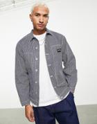 Stan Ray Winter Box Jacket In Hickory Stripe-black