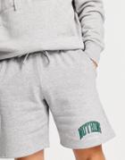 Good For Nothing Sweatpant Shorts In Gray With Leg Print - Part Of A Set