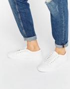 Fred Perry Kendrick Tipped Cuff White Leather Sneakers - White