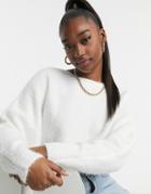 Parallel Lines Knit Sweater In White