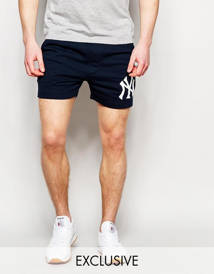 Majestic Yankees Retro Shorts - Navy