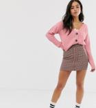 Wild Honey Chunky Knit Cardigan In Cable-pink