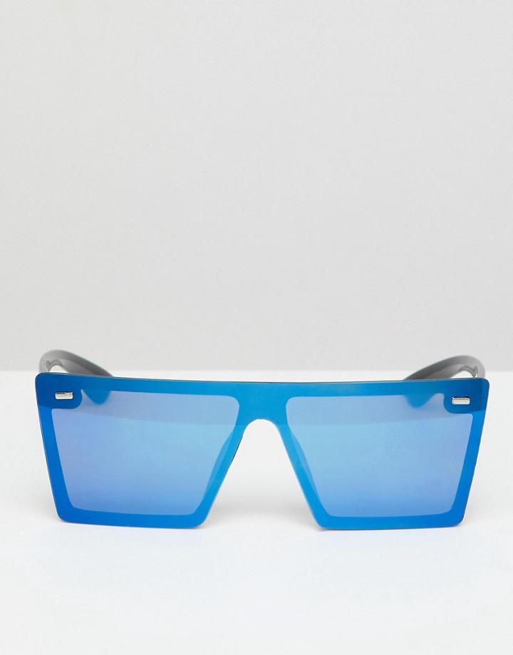 7x Futuristic Square Sunglasses - Blue