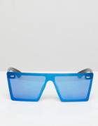 7x Futuristic Square Sunglasses - Blue