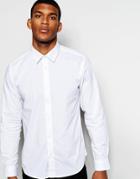 Wincer & Plant Smart Shirt In Stretch Cotton Slim Fit - White