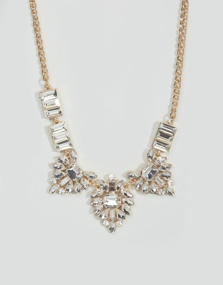 Nylon Statement Collar Necklace - Gold
