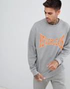 Asos Design Oversized Sweatshirt With Text Print - Gray