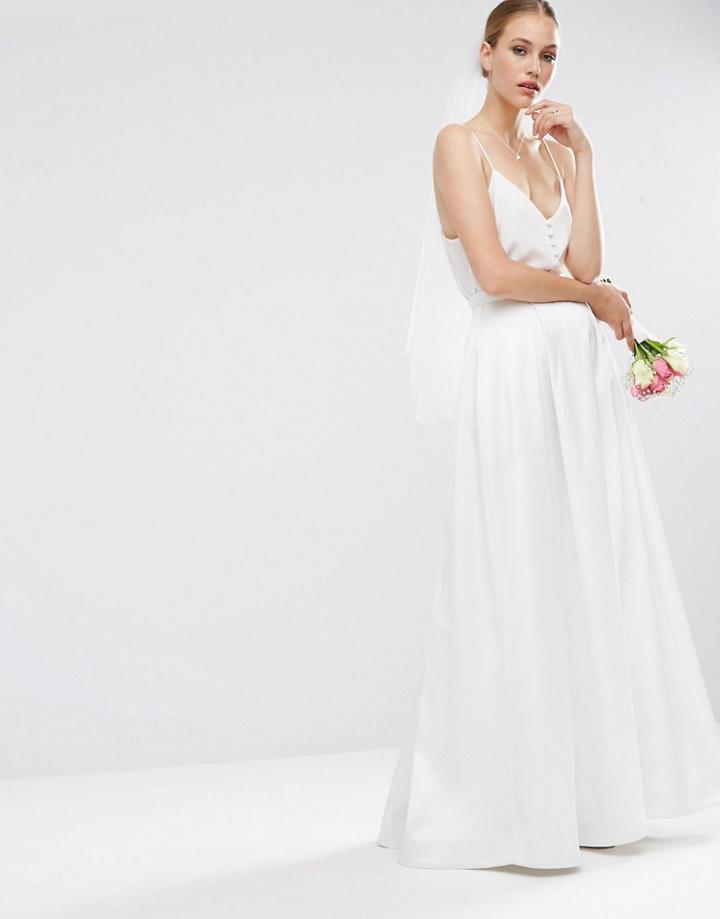 Asos Bridal Maxi Prom Skirt - Cream