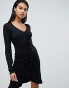 Y.a.s Talotta Ruffle Front Dress - Black