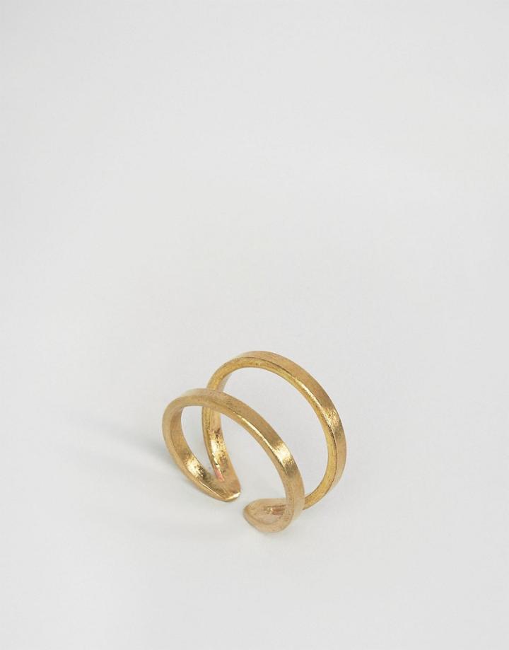 Made Hollow Cage Ring - Gold
