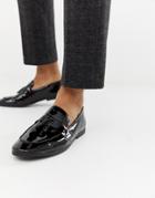 New Look Patent Formal Loafers With Tassel In Black - Black
