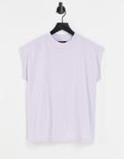 Asos Design Boxy Sleeveless T-shirt In Lilac-purple