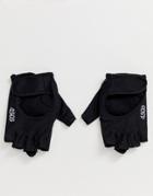 Asos 4505 Padded Fingerless Gym Gloves With Adjustable Strap-black