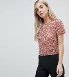 Asos Petite T-shirt With Sequin Embellishment - Gold