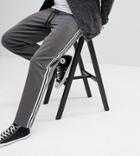 Reclaimed Vintage Inspired Relaxed Pants With Side Tape Detail-gray