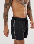 Bjorn Borg Salem Taped Logo Swim Shorts-black