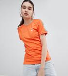 Puma Exclusive To Asos T-shirt With Taping In Orange - Orange