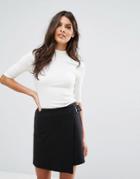 Vero Moda Funnel Neck High Neck Top-white