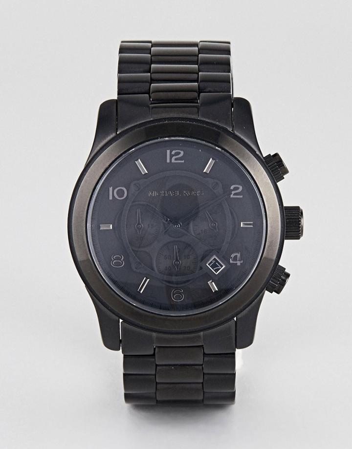 Michael Kors Mk8157 Chronograph Bracelet Watch In Black