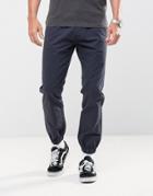 Bellfield Smart Cropped Pants With Panel Detailing - Navy