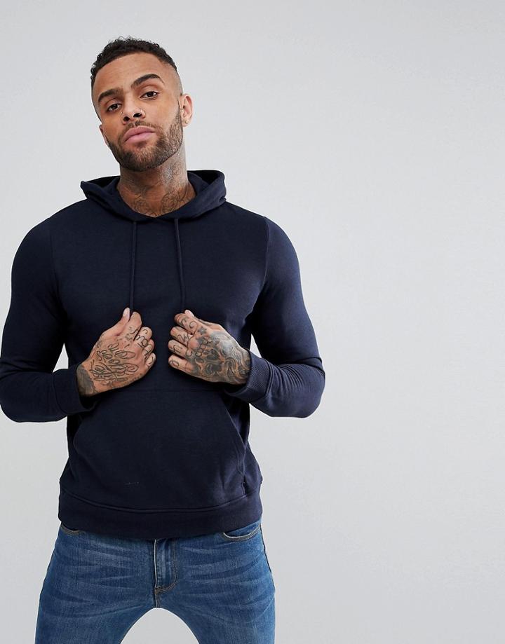 Bravesoul Basic Overhead Pocket Hoody - Navy