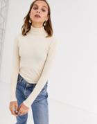 Gianni Feraud Rollneck Sweater In Beige-white