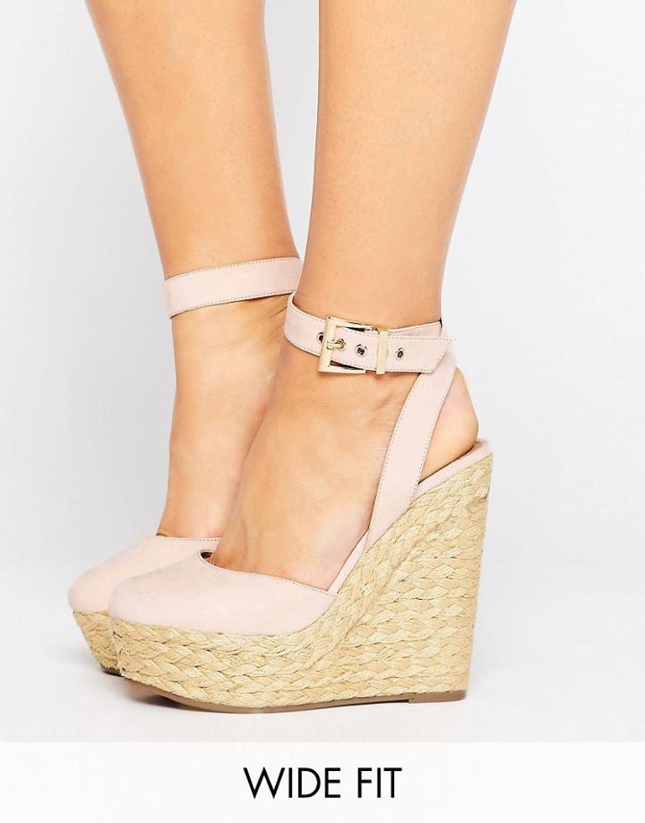 Asos Odell Wide Fit Wedges - Beige