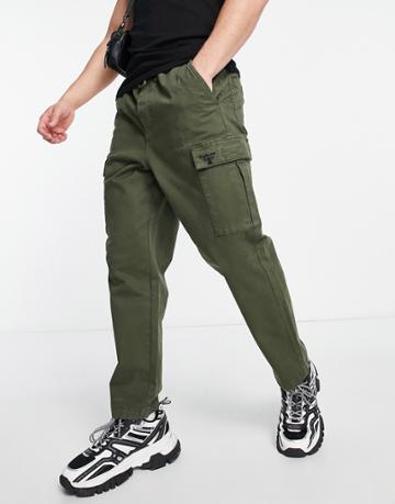 Barbour Beacon Cargo Pants In Olive-green