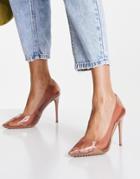 Aldo Sculptclear Heeled Shoes In Clear-neutral