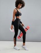 Only Tie Ankle Leggings - Black