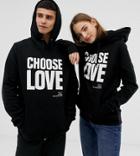 Help Refugees Choose Love Organic Cotton Hoodie-black