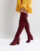 New Look Tassel Over The Knee Boot - Red
