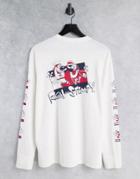 Tommy Jeans X Ren & Stimpy Unisex Back Print Long Sleeve Top In White