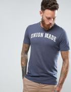 Jack & Jones Vintage T-shirt With Union Made Print - Navy
