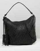 Pieces Bag With Fringe - Black