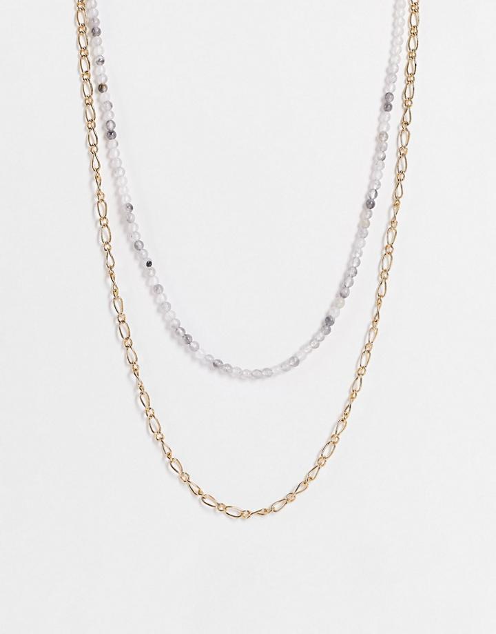 Bolongaro Trevor Crystal Stone And Chain Necklace In Multi