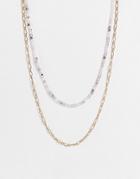 Bolongaro Trevor Crystal Stone And Chain Necklace In Multi