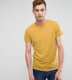 Farah Gloor Marl Slim Fit T-shirt In Yellow - Yellow