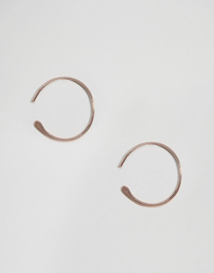 Asos Hoop Through Earrings - Copper