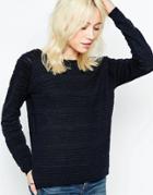 Only Textured Ribbed Jumper - Navy