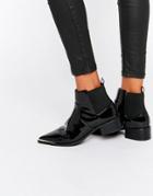 Asos Abbie Chelsea Pointed Ankle Boots - Black