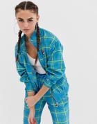 Fila Tracksuit Jacket In Check Two-piece - Blue