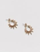 Pieces Spiked Hoop Earrings - Gold