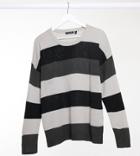 Brave Soul Plus Striped Sweater-black