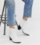 Z Code Z Exclusive Tuma White Croc Western Boots