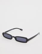 Asos Design Narrow Square Fashion Glasses - Black